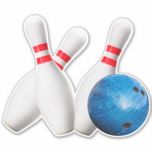 Bal & Pins de Bowling, Sticker en Vinyle