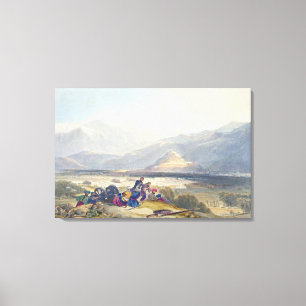 Bala Hissar and City of Kabul with the British Can Canvas Print