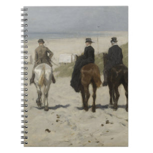 Balade à cheval le long de la plage - Carnet d'art