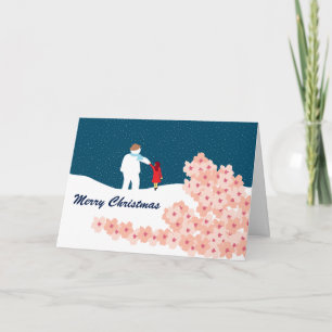 Balade Avec Carte De Vacances De Noël Snowman