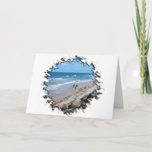 Balade sur la plage Carte d'anniversaire