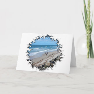 Balade sur la plage Carte d'anniversaire