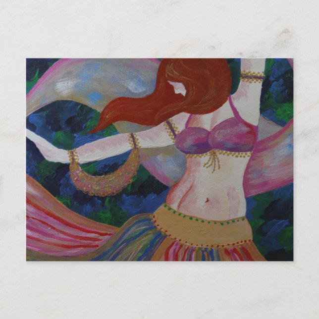 Baladi, Belly Dancer Beautiful Art Postcards (Front)