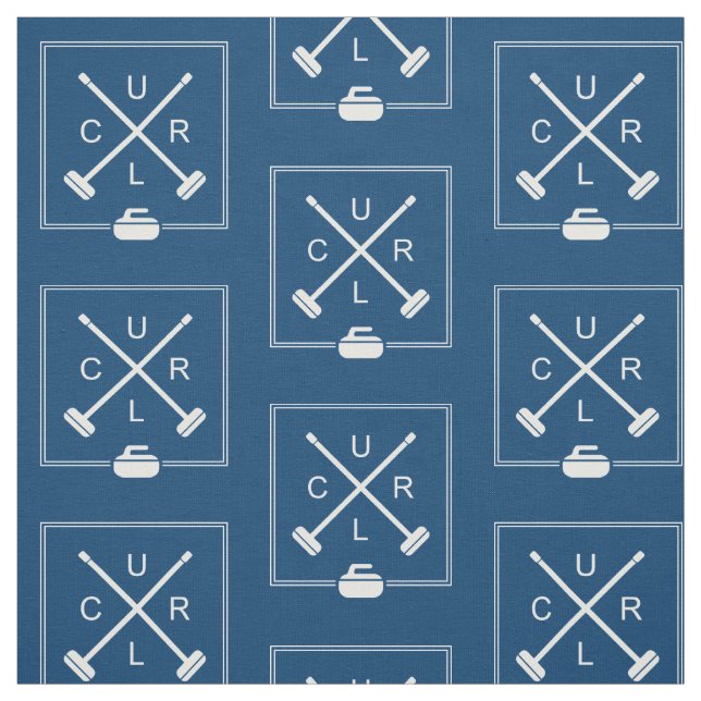 Balais croisés courbant le tissu - bleu et blanc (Échantillon)