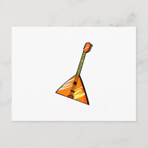 Balalaika stringed instrument graphic image postcard
