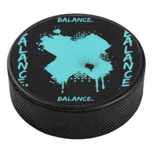 Balance Abstract Hockey Puck - Cool Cyberpunk 