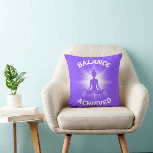 Balance Achieved Lotus Pose Throw Pillow