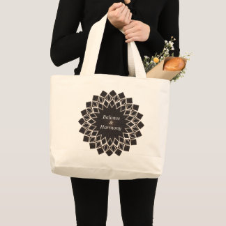 Balance and Harmony Large Tote Bag