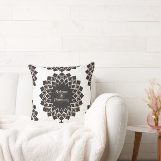 Balance and Harmony mandala Throw Pillow