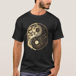 Balance and Harmony Yin Yang Symbol with Trees T-Shirt