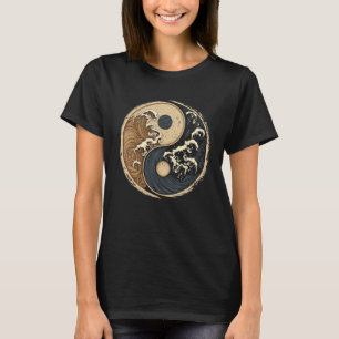 Balance and Harmony Yin Yang Symbol with Waves 2 T-Shirt