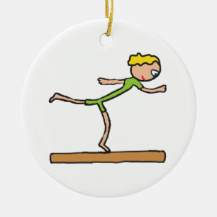 Balance Beam Ceramic Ornament