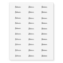 Balance. - Clean Black and White Script Text
