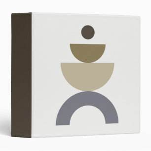 Balance - colorful Mid Century geometric shapes Binder