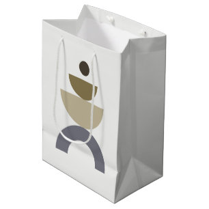 Balance - colourful Mid Century geometric shapes Medium Gift Bag