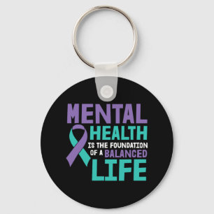 Balance Life Mental Health Awareness Suicide Preve Keychain