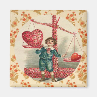 Balance of Love Vintage Artwork Custom Magnet