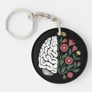 Balance of Mind: Nature Meets Intellect Keychain
