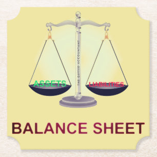 "BALANCE SHEET" PAPER COASTER