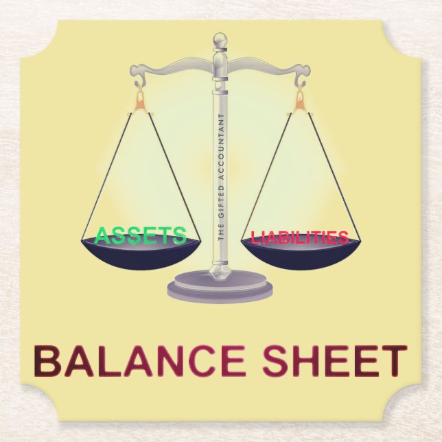 "BALANCE SHEET" PAPER COASTER (Front)