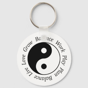 Balance Yin Yang Symbol Keychain