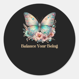 Balance Your Being  Classic Round Sticker