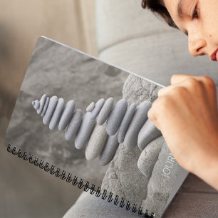 Balanced Beach Pebbles Rock Cairns Notebook