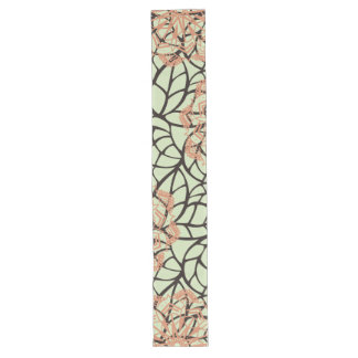 Balanced Beauty: Leaf and Half-Mandala Table Runne Long Table Runner