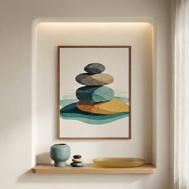 Balanced Cairn Wall Art for Neutral Interiors (Creator Uploaded)