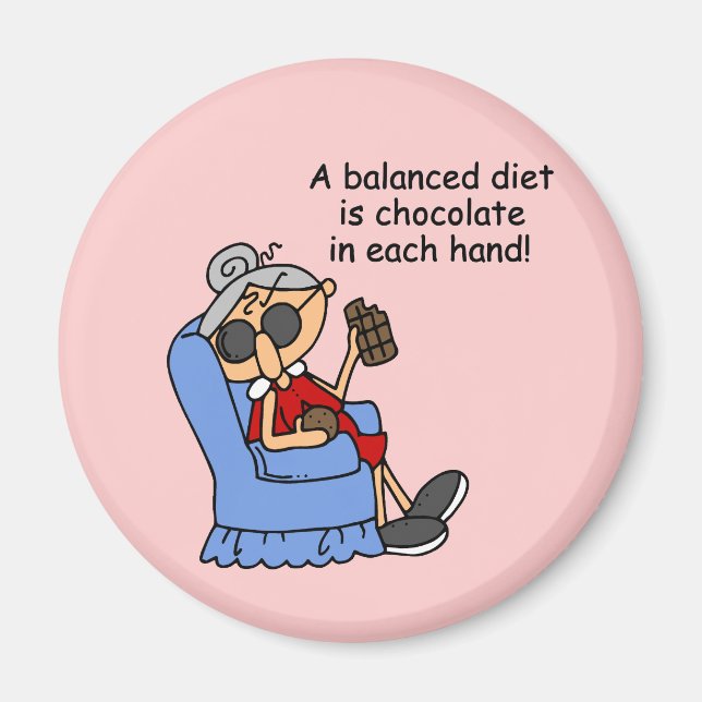 Balanced Chocolate Diet Magnet (Front)