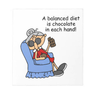 Balanced Chocolate Diet Notepad