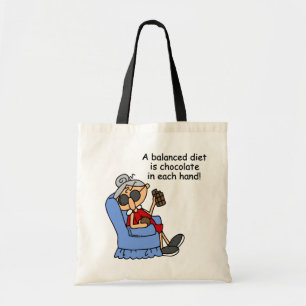 Balanced Chocolate Diet Tote Bag