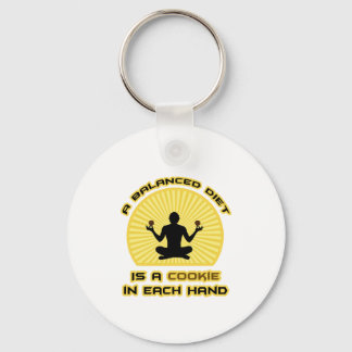 Balanced Diet: Cookie in Each Hand Keychain