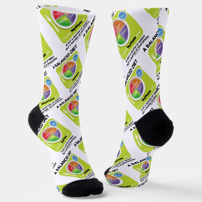 Balanced Diet Not A Matter Weight But Proportion Socks (Angled)