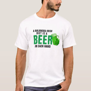 Balanced Diet Shirt - Beer in Each Hand Funny Tee
