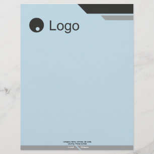 Balanced Grayscale Classic Dual Stripes Graphic Letterhead