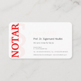 Balanced red and black business card