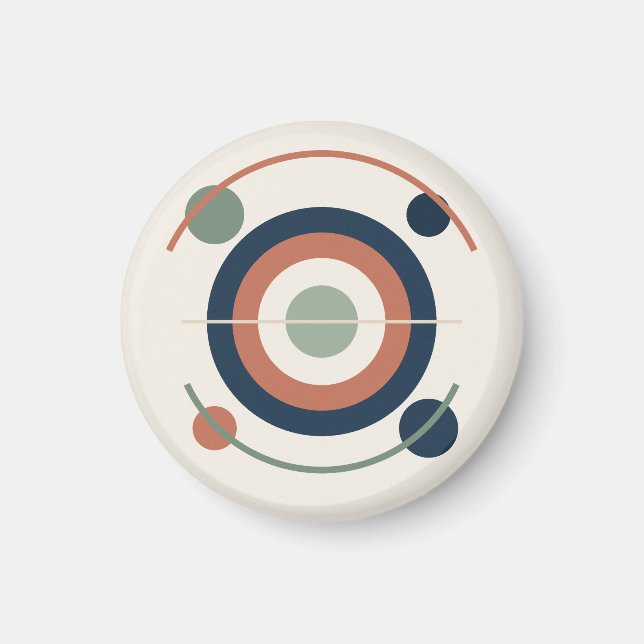 Balanced Retro Sun in Terracotta Magnet (Front)