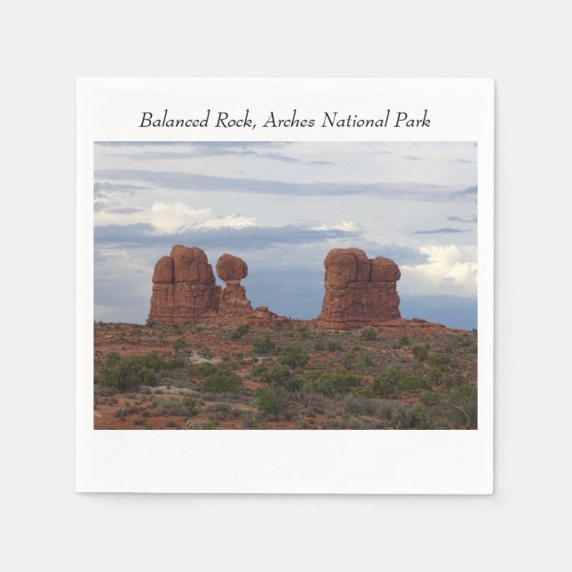 Balanced Rock, Arches National Park Napkin (Front)
