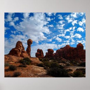 Balanced Rock, Arches National Park, Utah Poster