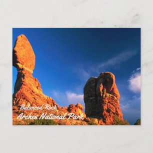 Balanced Rock At Sunset Postcard