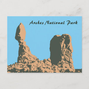 Balanced rock in Arches National Park- Utah, USA Postcard