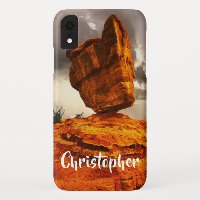 Balanced Rock Personalized Name Case-Mate iPhone Case (Back)