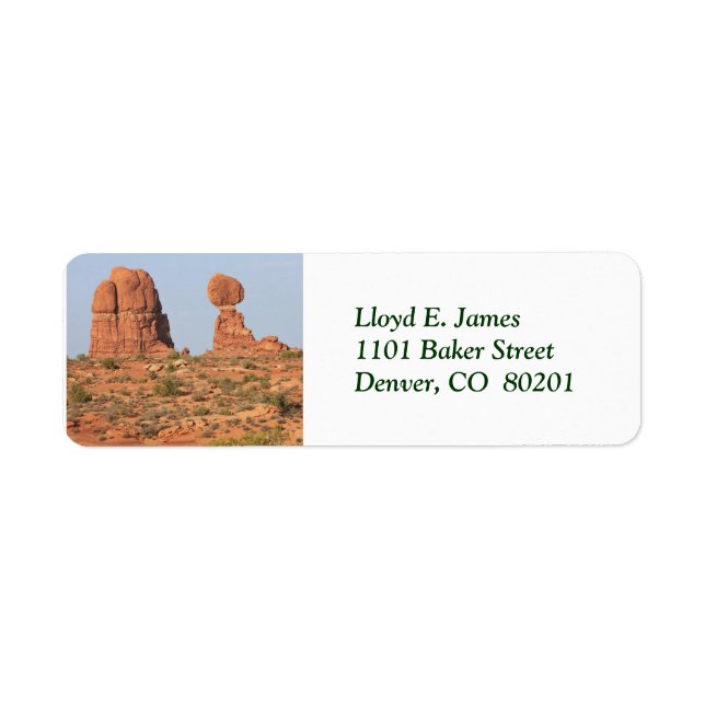 Balanced Rock Scenic Return Address Label (Front)