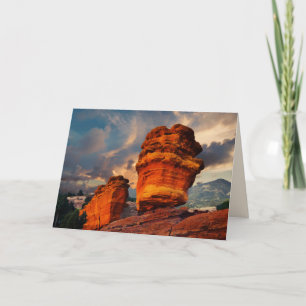 Balanced Rock, Shiprock, Blank Inside Greeting Card