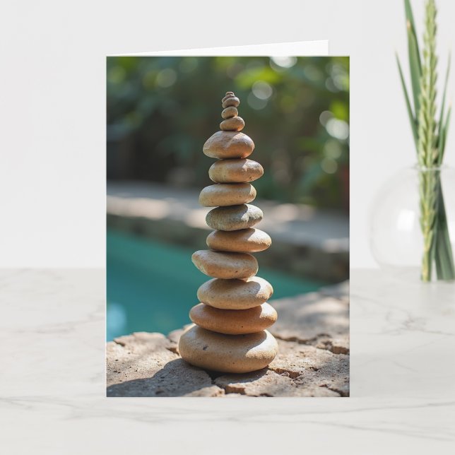 Balanced Stones Fathers Day Card (Front)