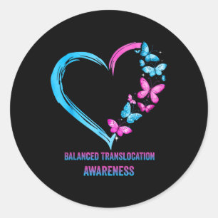 Balanced Translocation Heart Awareness Gifts Classic Round Sticker
