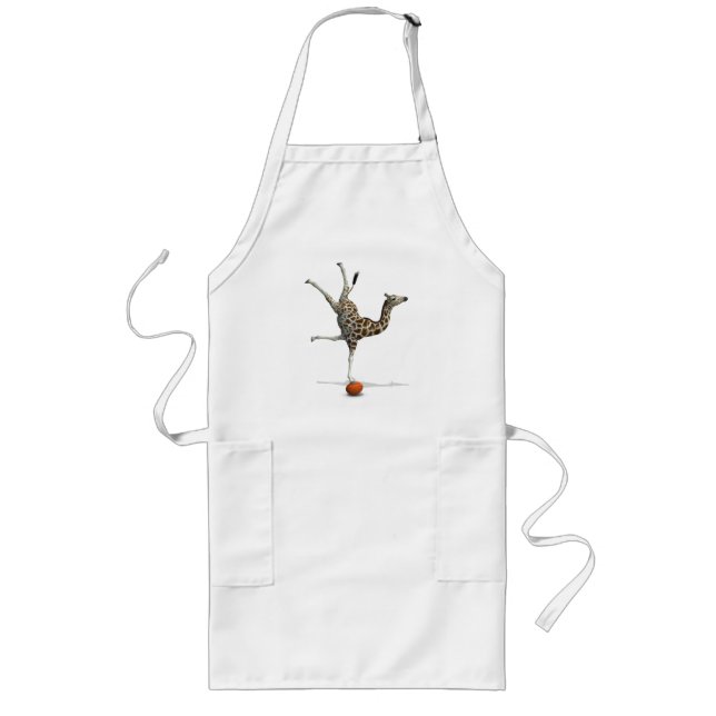 Balancing Giraffe Long Apron (Front)
