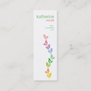Balancing Retro Rainbow Chicks Whimsy Profile Card