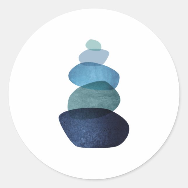 Balancing Stones Classic Round Sticker (Front)